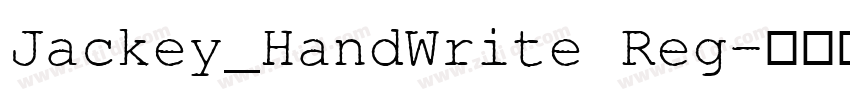 Jackey_HandWrite Reg字体转换